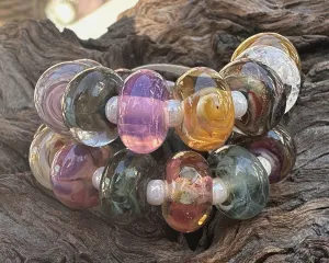 20 Soft Tones Orphan Lampwork Beads Mix SRA