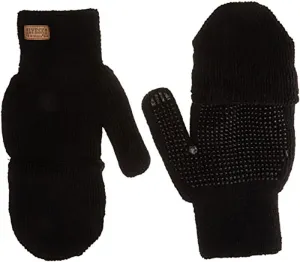 5110 - Alyeska® Lined Black Half-Finger with Convertible Mitt Hood