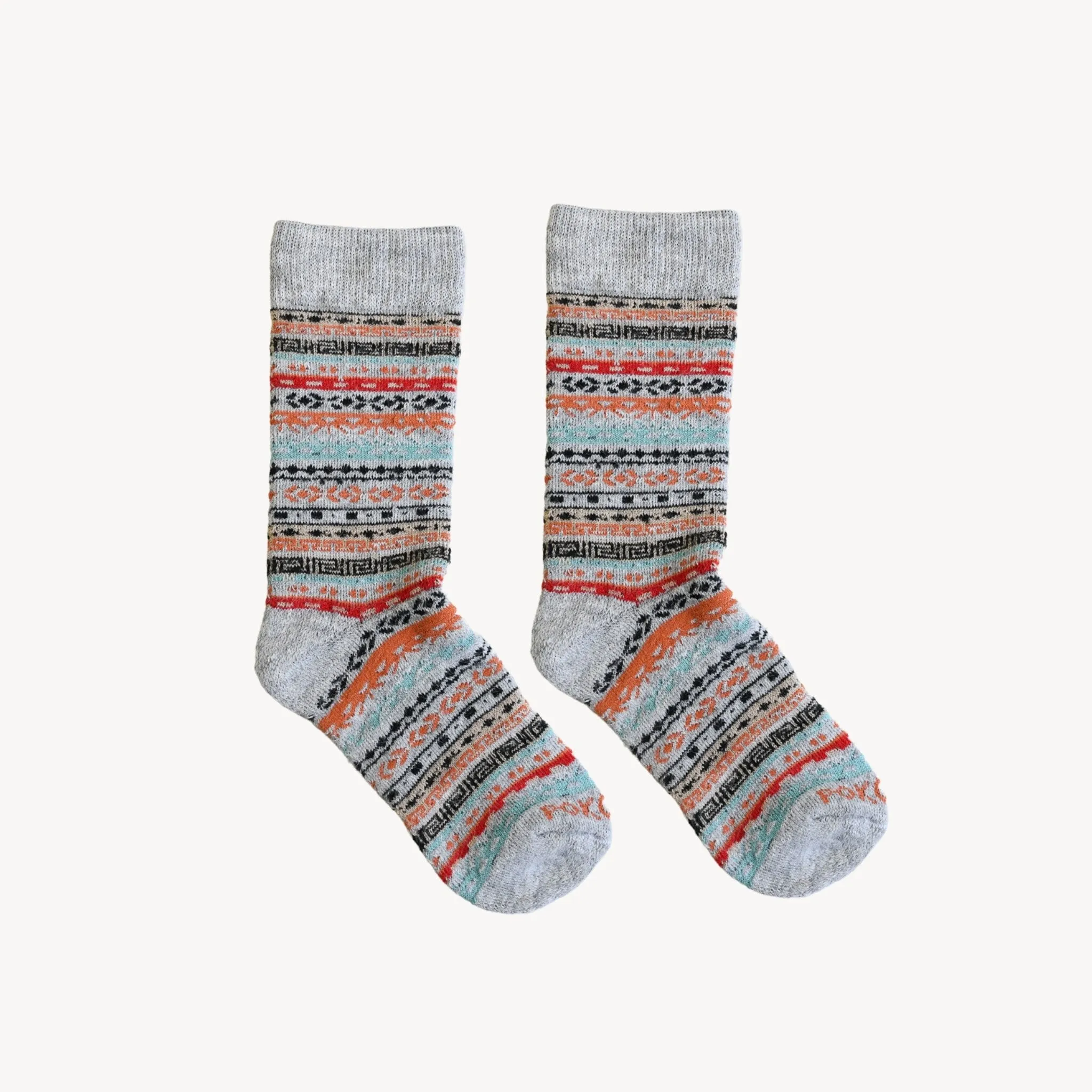 Baby Alpaca Wool Multi Printed Socks