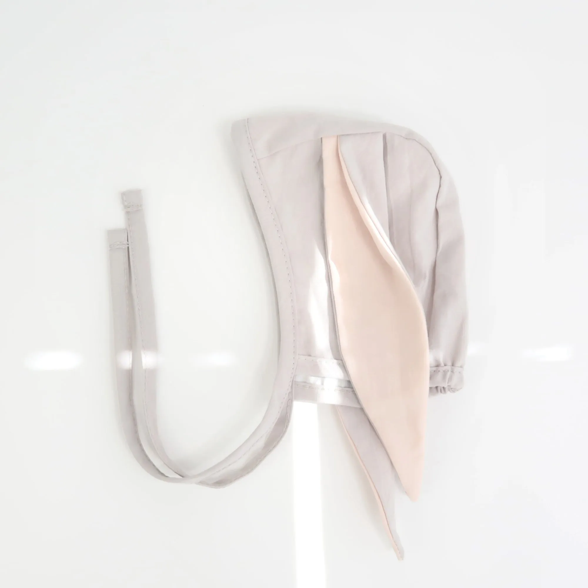 Baby Bunny Bonnet Muslin Lined Rabbit Hat | Warm Grey