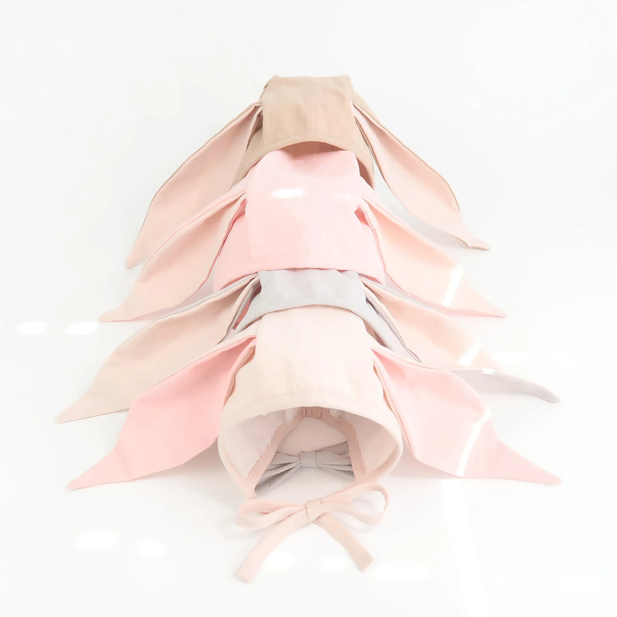Baby Bunny Bonnet Muslin Lined Rabbit Hat | Warm Grey