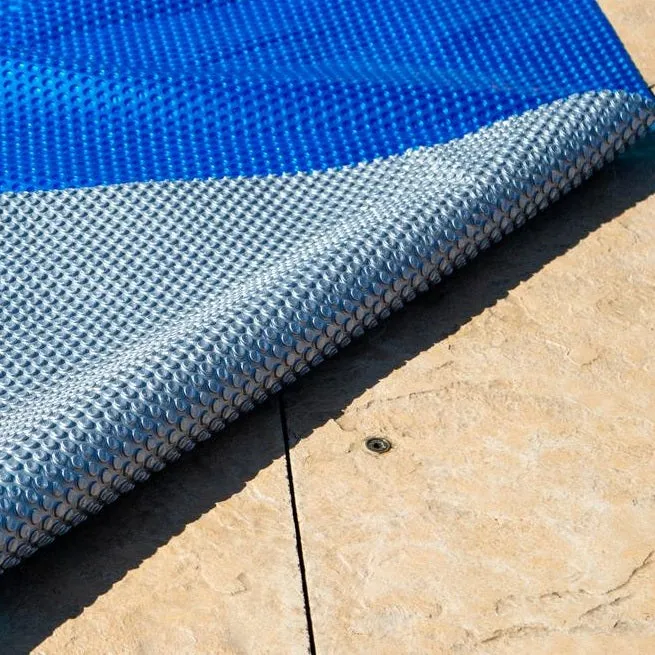 Blue/Silver Rectangular 12 mil Commercial Grade Above Ground Pool Solar Cover