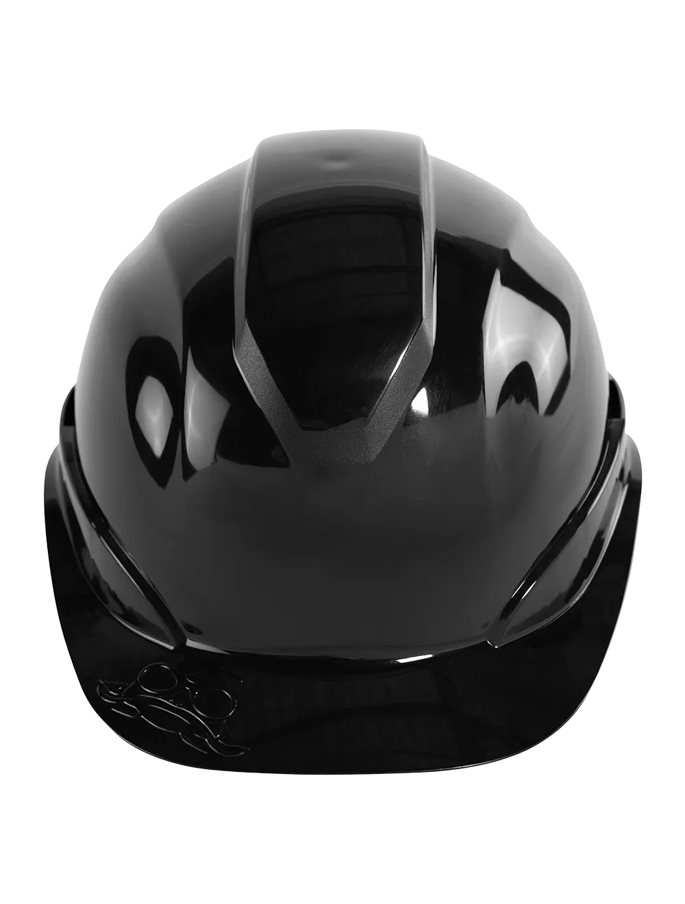 Bullhead Safety™ Head Protection Black Unvented Cap Style Hard Hat With Six-Point Ratchet Suspension - HH-C2-K