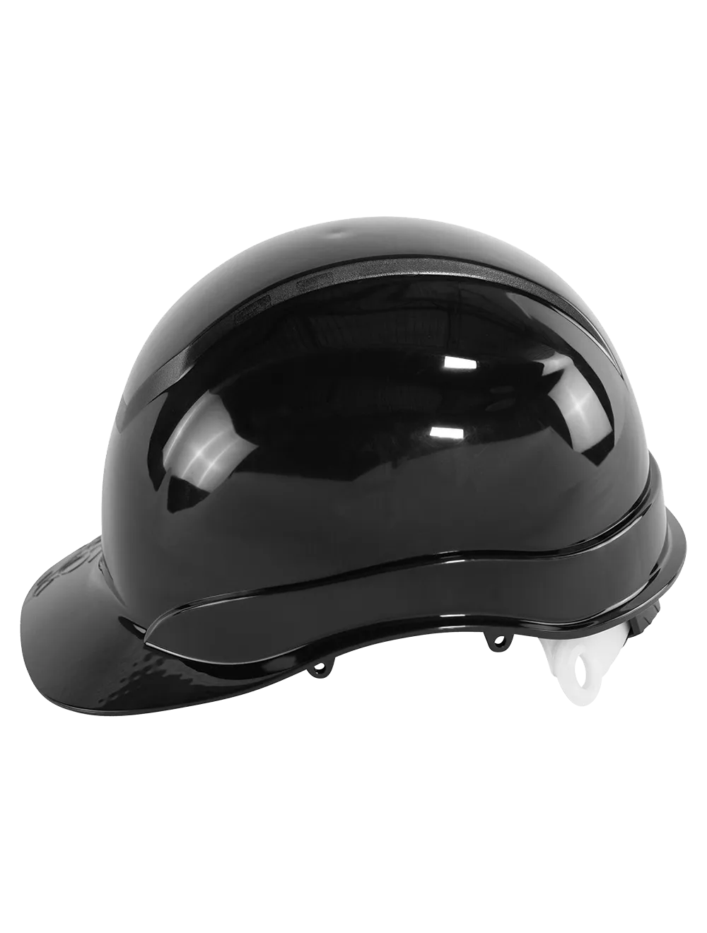 Bullhead Safety™ Head Protection Black Unvented Cap Style Hard Hat With Six-Point Ratchet Suspension - HH-C2-K