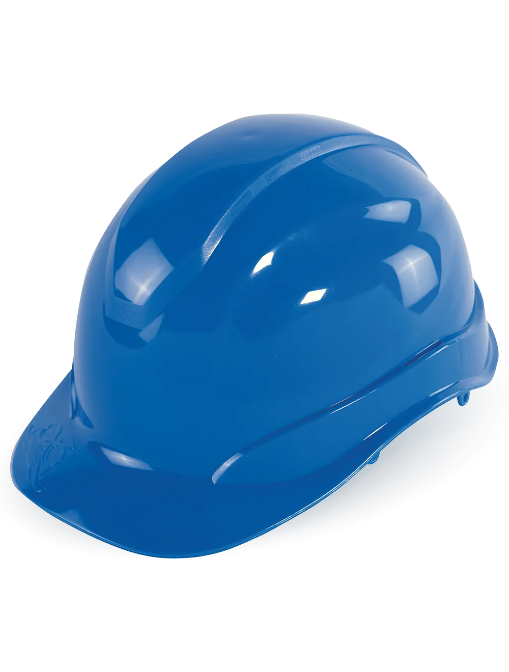 Bullhead Safety™ Head Protection Blue Unvented Cap Style Hard Hat With Six-Point Ratchet Suspension - HH-C2-B