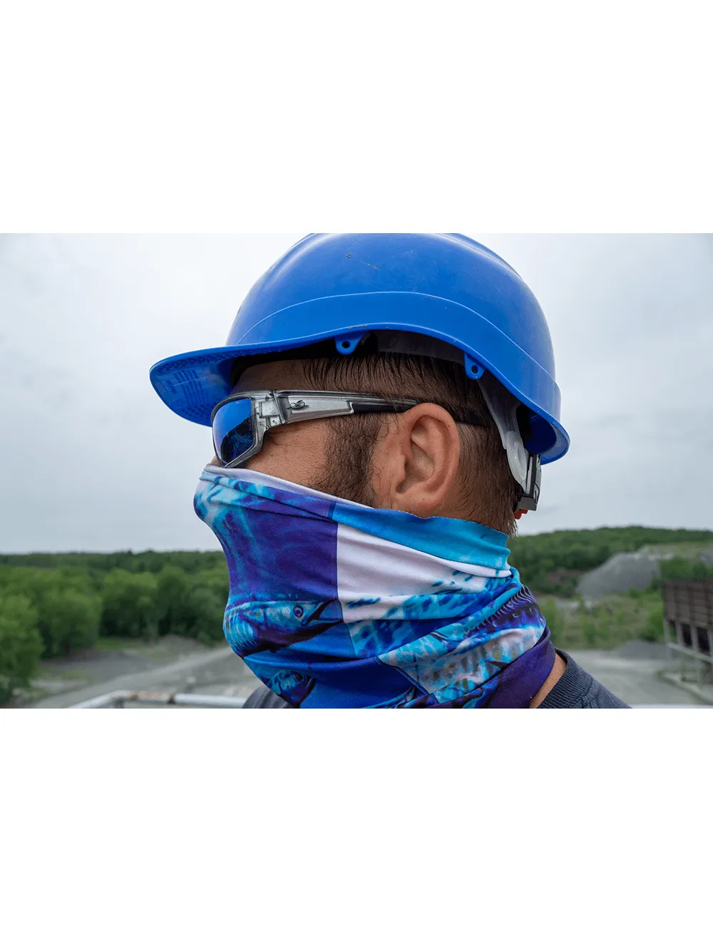 Bullhead Safety™ Head Protection Blue Unvented Cap Style Hard Hat With Six-Point Ratchet Suspension - HH-C2-B