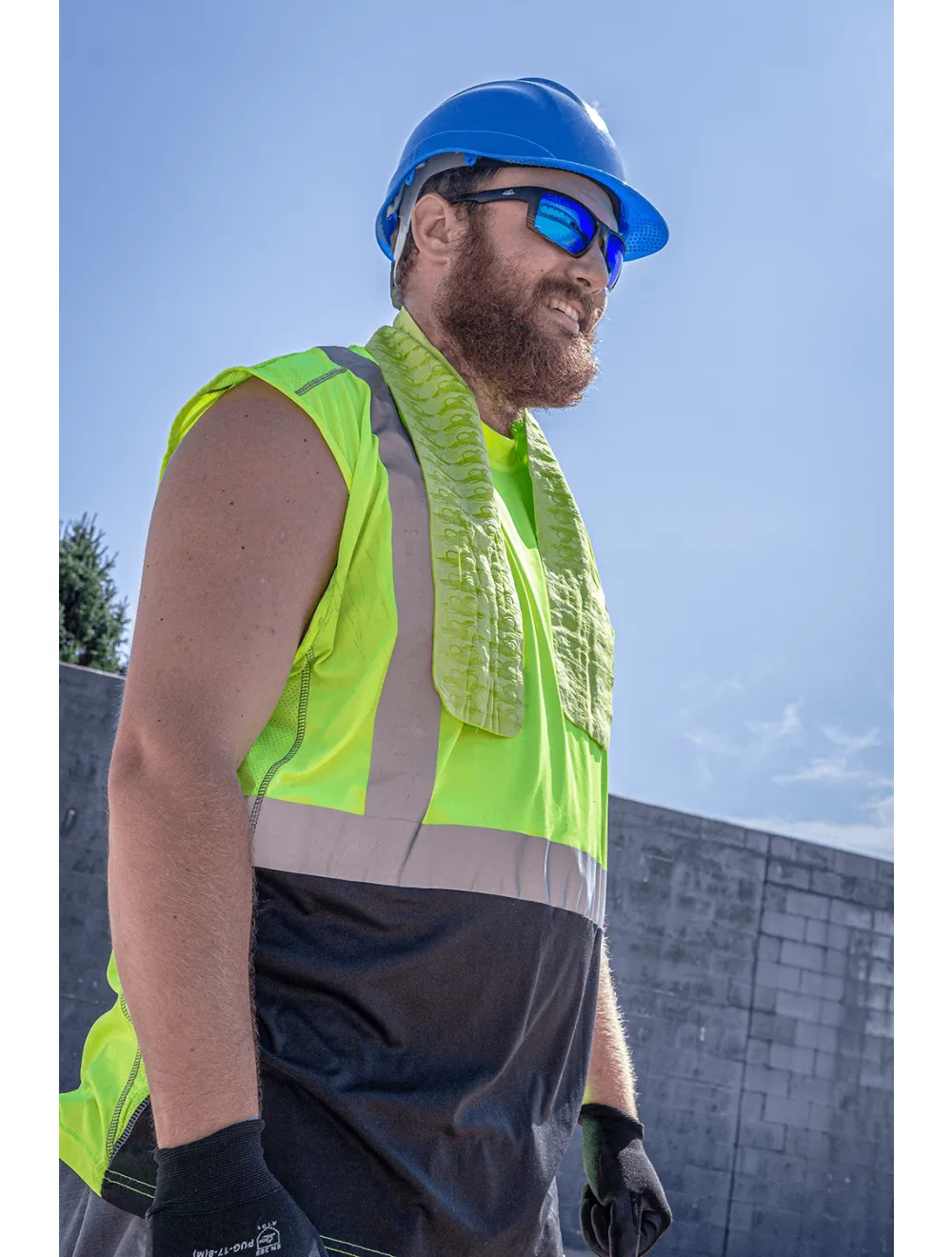 Bullhead Safety™ Head Protection Blue Unvented Cap Style Hard Hat With Six-Point Ratchet Suspension - HH-C2-B