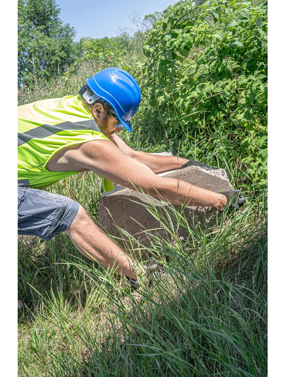 Bullhead Safety™ Head Protection Blue Unvented Cap Style Hard Hat With Six-Point Ratchet Suspension - HH-C2-B