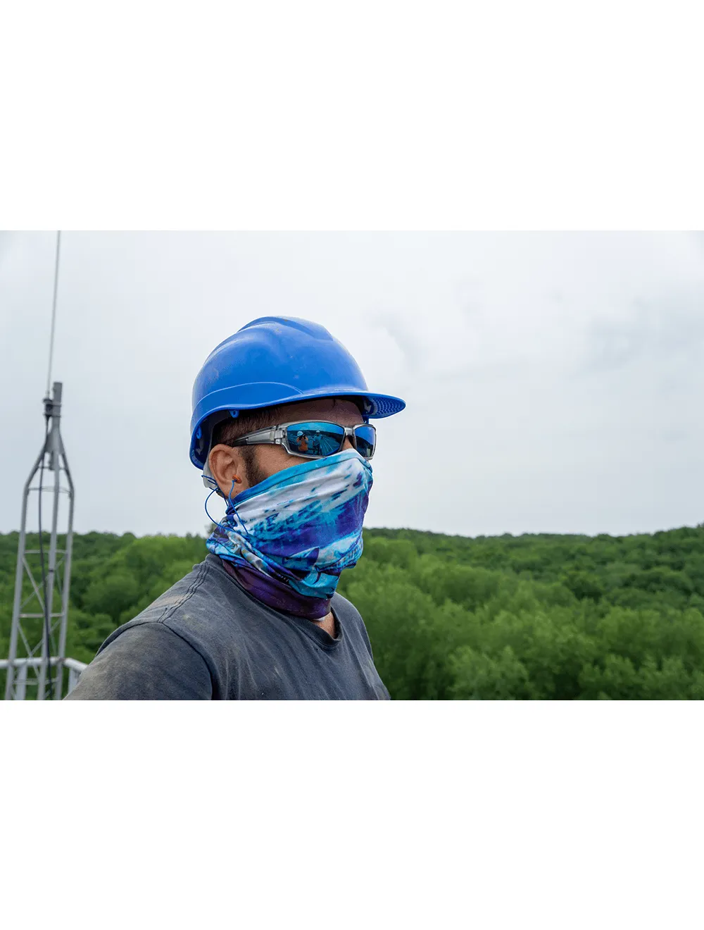Bullhead Safety™ Head Protection Blue Unvented Cap Style Hard Hat With Six-Point Ratchet Suspension - HH-C2-B