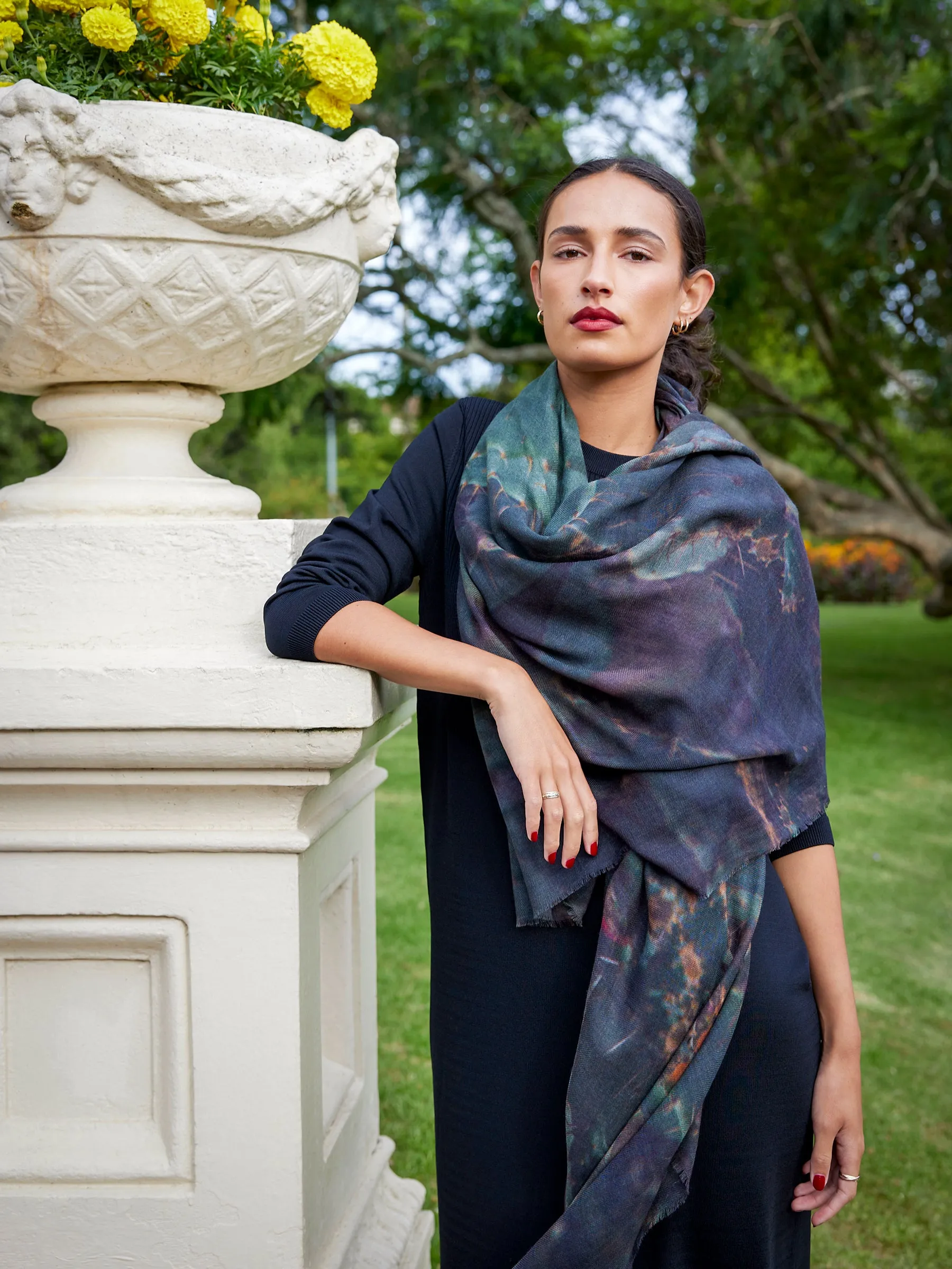 Cactus Flowers (oversized) Wool Scarf