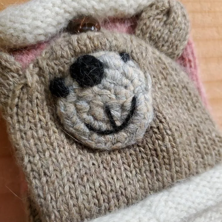 Children's Fingerless Gloves with Convertible Mitten Flap
