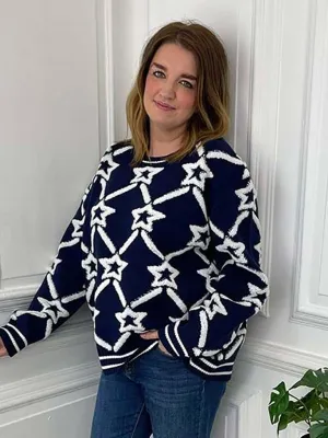 Chunky Balloon Sleeve Knit - Denim