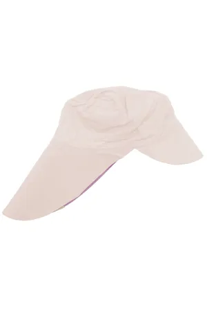 CRISP POPLIN REVERSIBLE SUN CAP - SOFT PINK LILAC