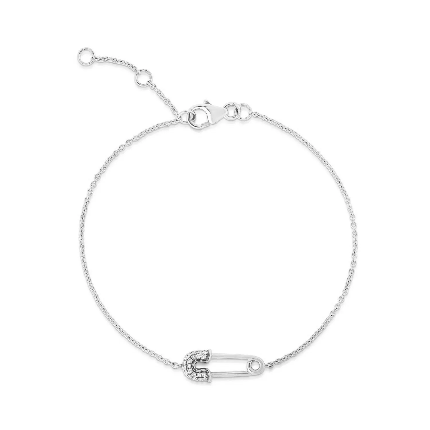 Diamond Safety Pin Bracelet