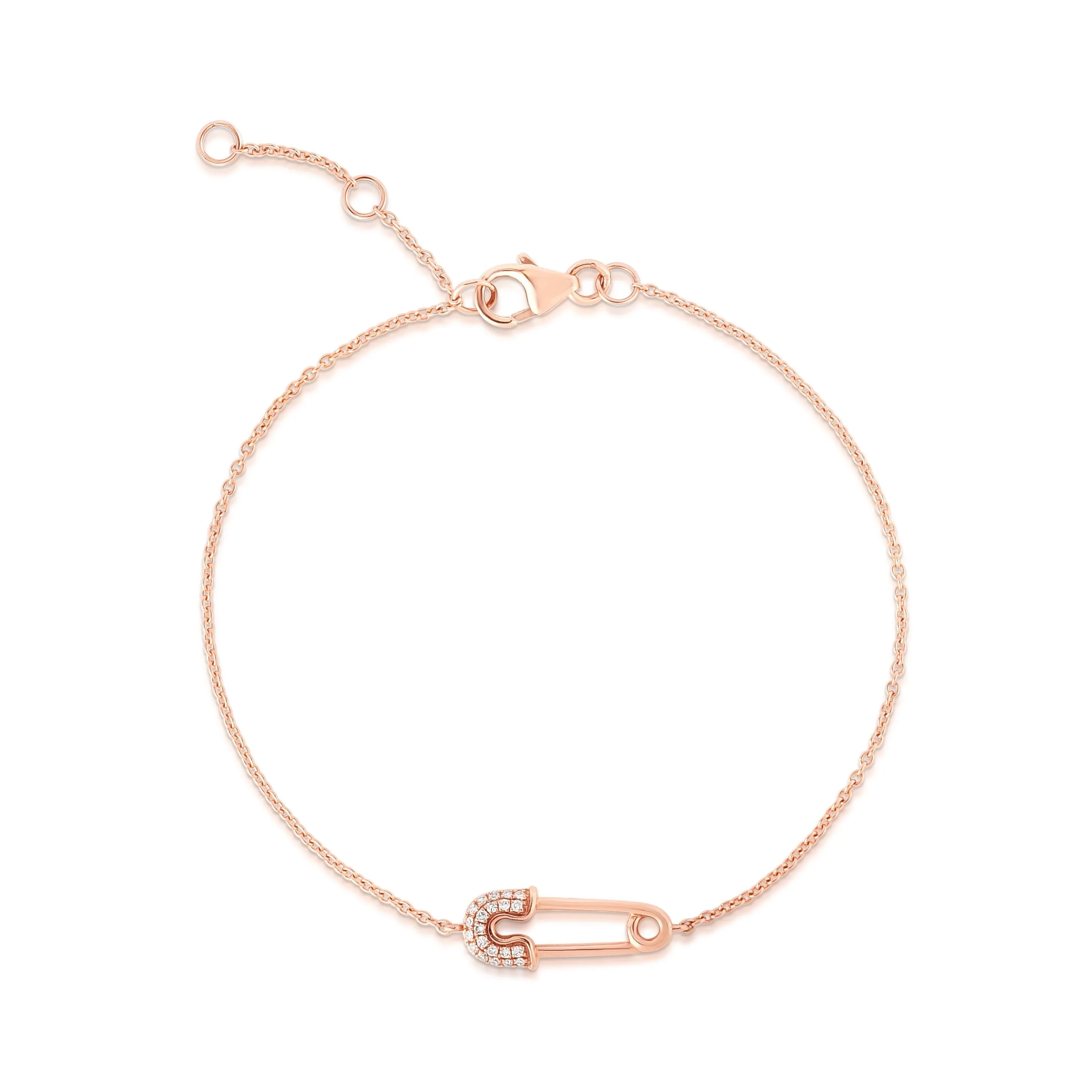 Diamond Safety Pin Bracelet