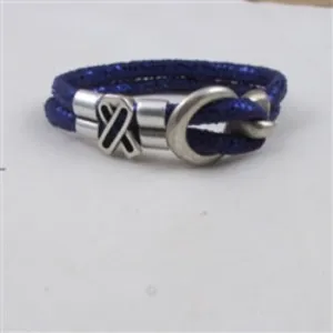 Domestic Violence Awareness  Vegan Leather Bracelet Purple
