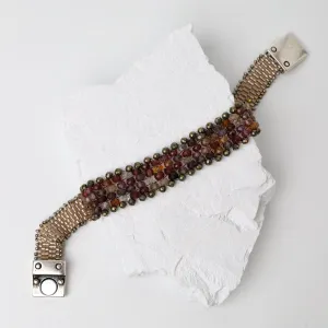 Hand Woven Soft Bracelet of Tundra Sapphire