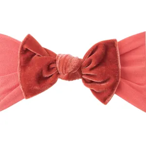 Kate Velvet Bow Headwrap - Rust