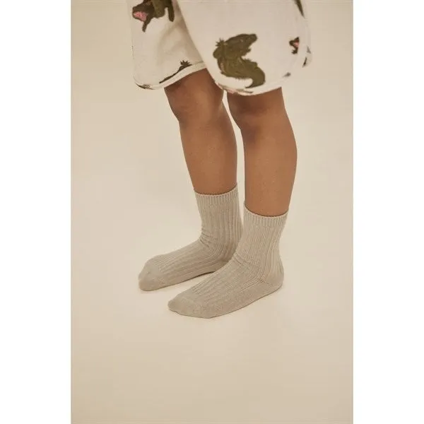 Konges Sløjd Socks 3-Pack Rib Soft Grey/Ment/Brown