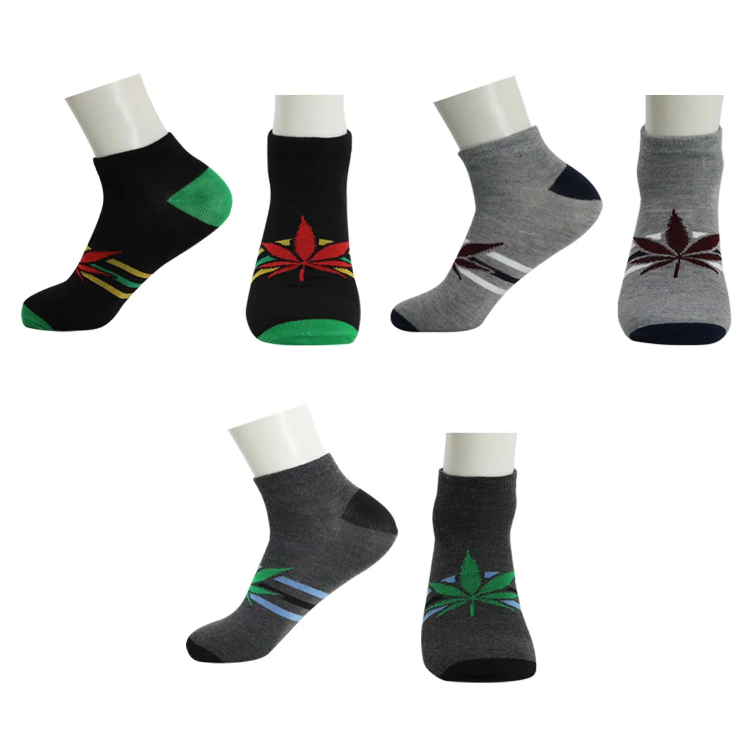 Men's Low Cut Wholesale Sock, Size 10-13 in Assorted Designs - Bulk Case of 144 Pairs