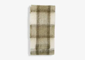 Olive Plaid Drumin Mohair Scarf