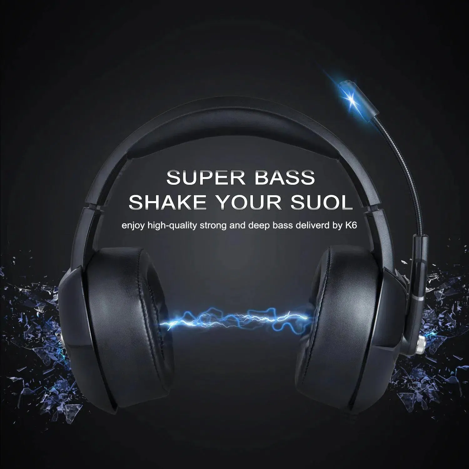 ONIKUMA K6 Casque PC Gamer Bass Stereo wired Gaming Headphones