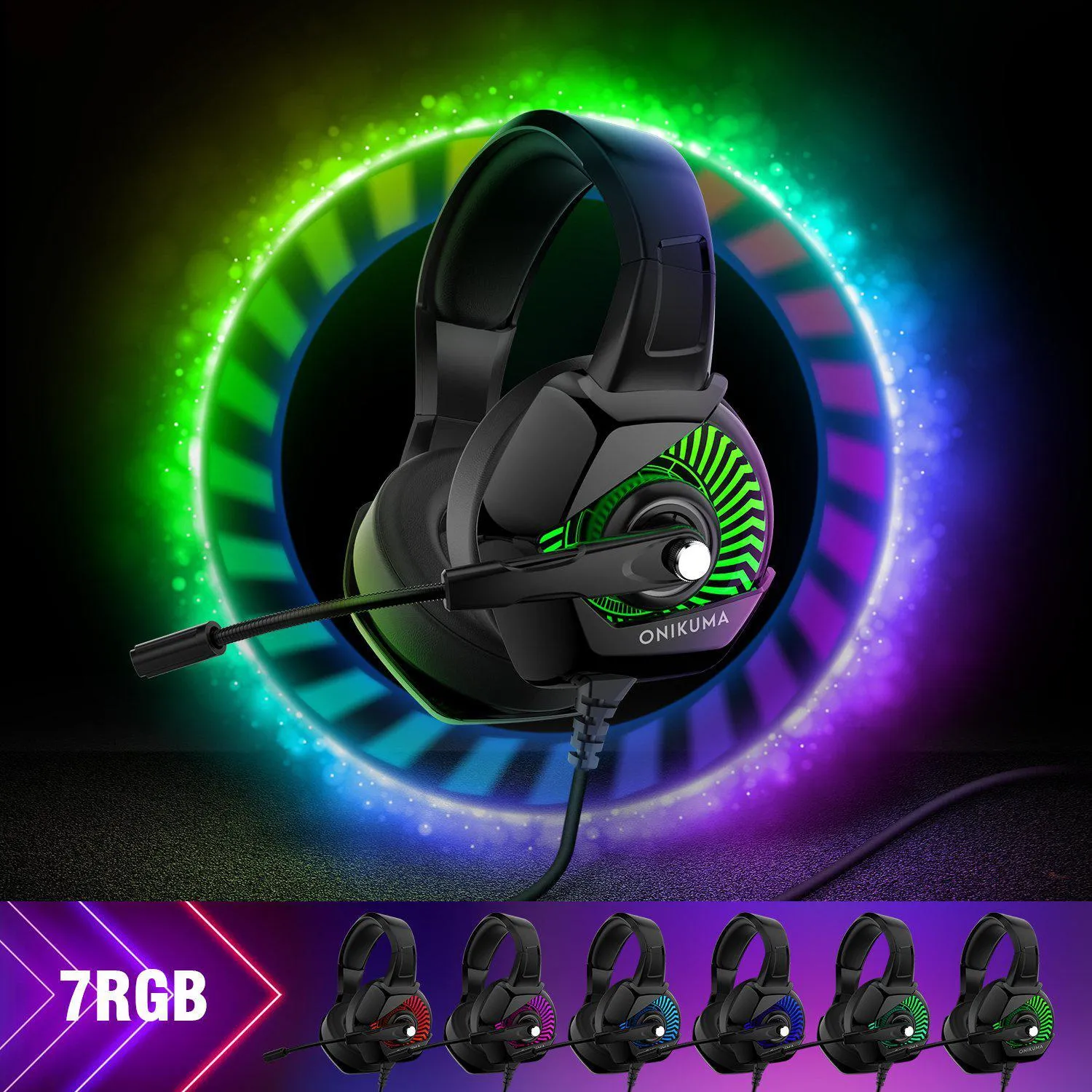 ONIKUMA K6 Casque PC Gamer Bass Stereo wired Gaming Headphones