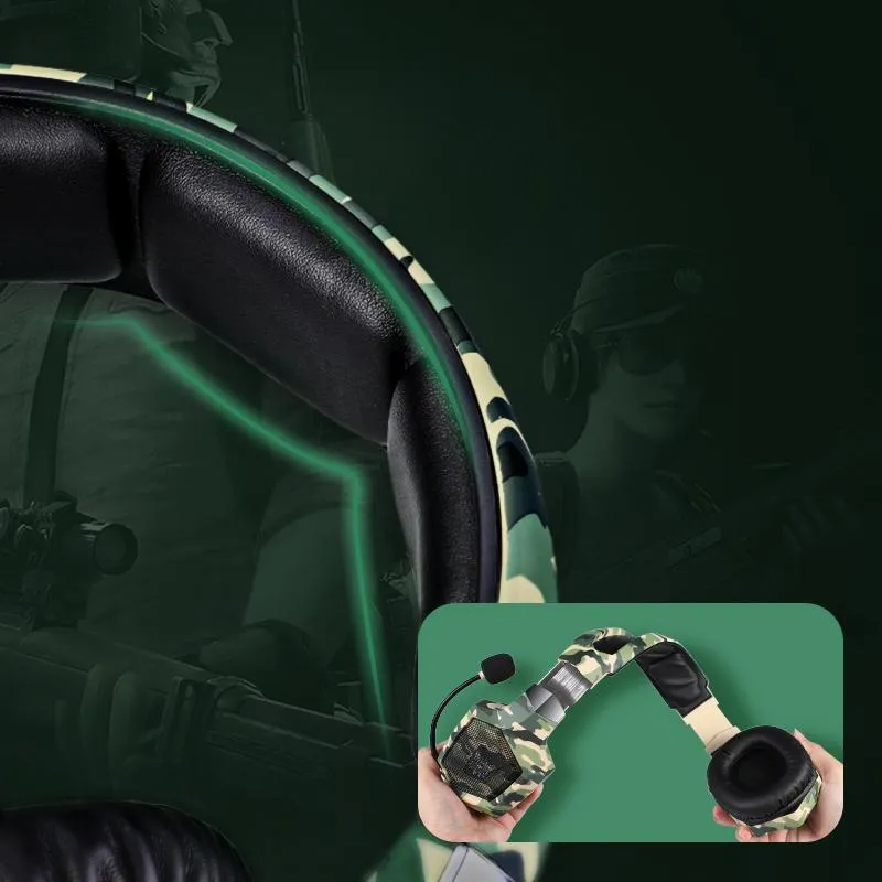 ONIKUMA K8 Wired Stereo Gaming Headphones With Mic LED Lights
