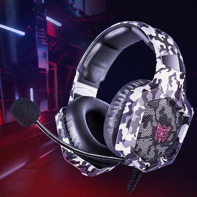 ONIKUMA K8 Wired Stereo Gaming Headphones With Mic LED Lights