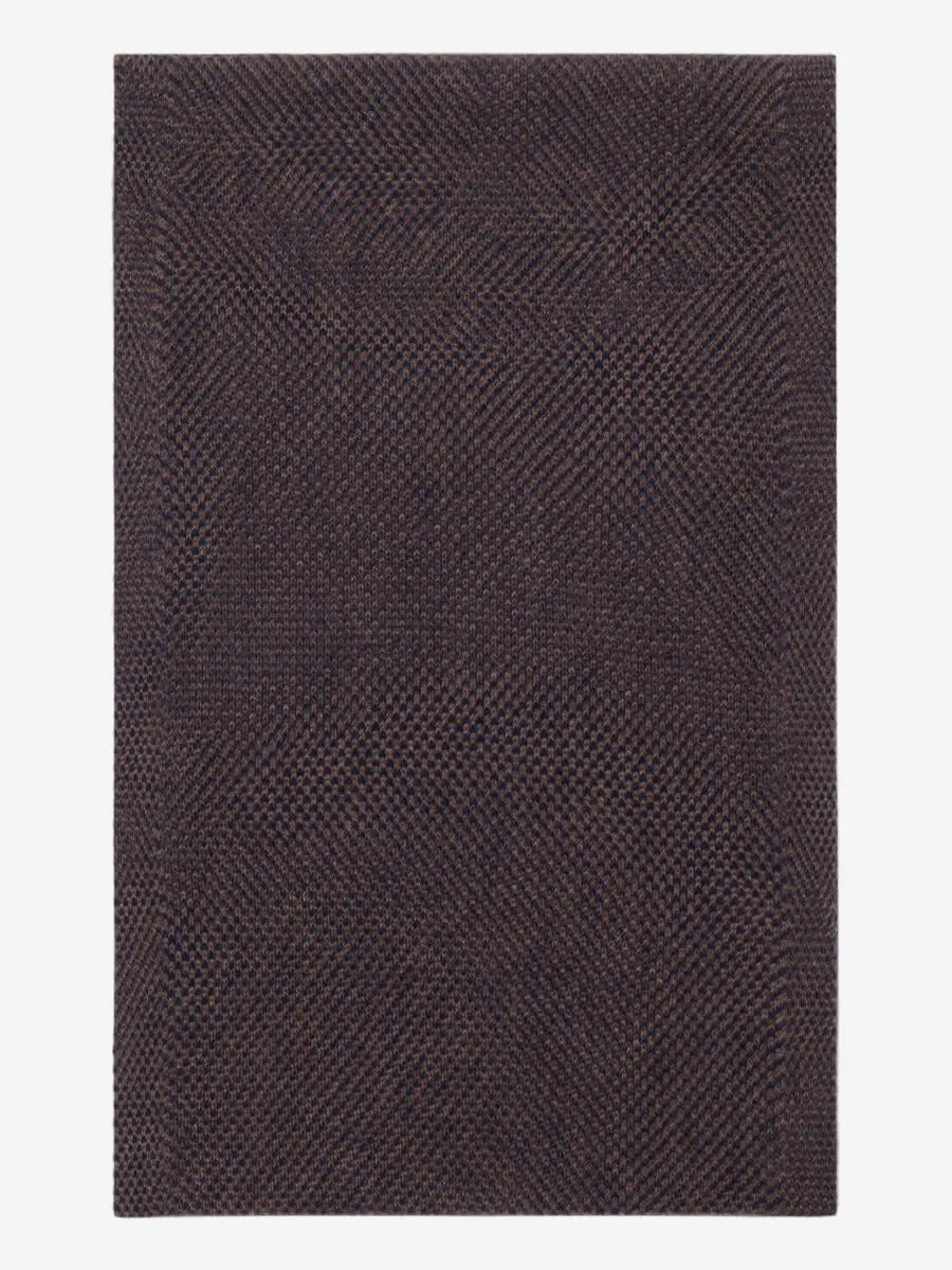 Riccardo (brown & blue) - 100% cashmere scarf with pattern