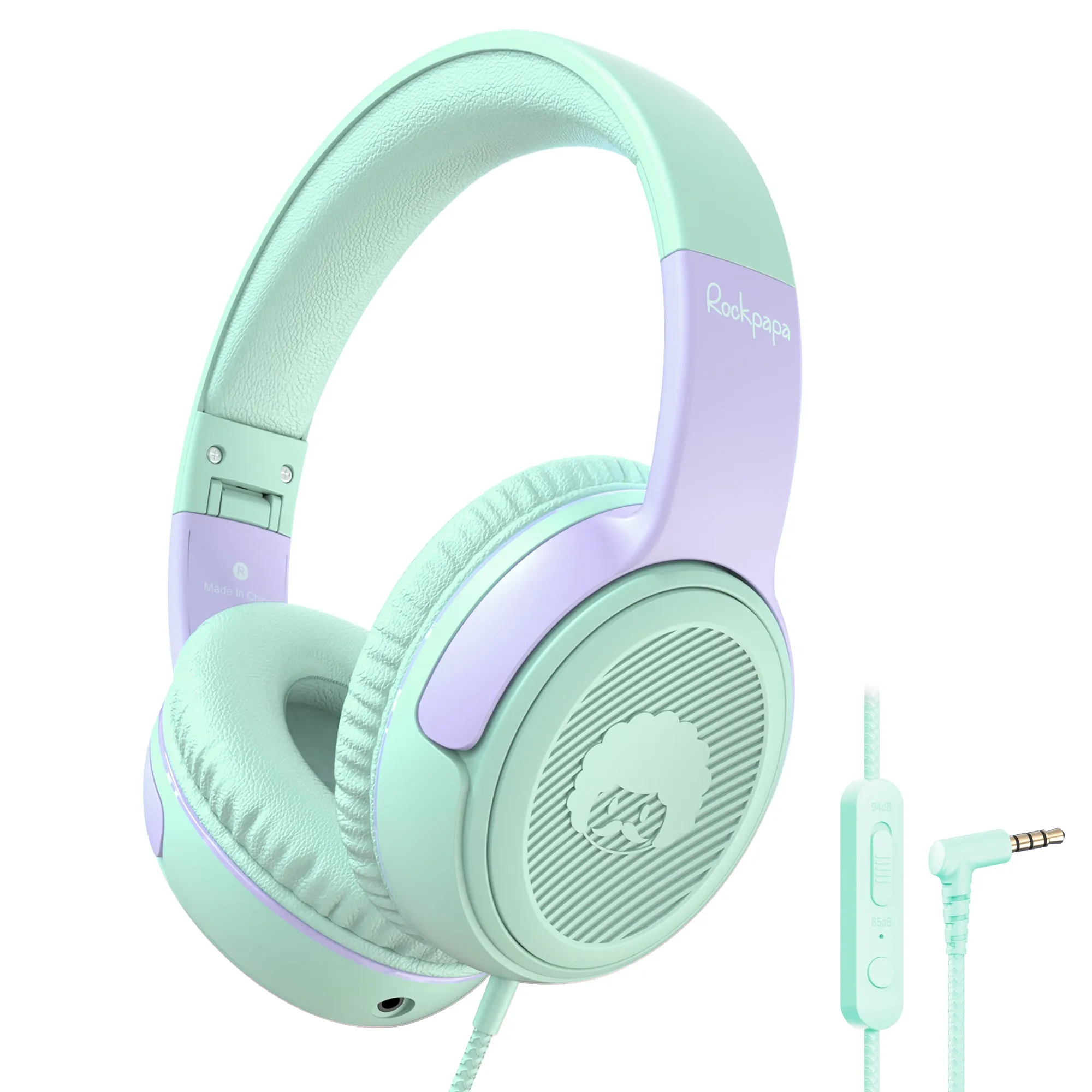 Rockpapa Share 1 Wired Headphones with Microphone & Share Port & Volume Limiting for Kids Adults