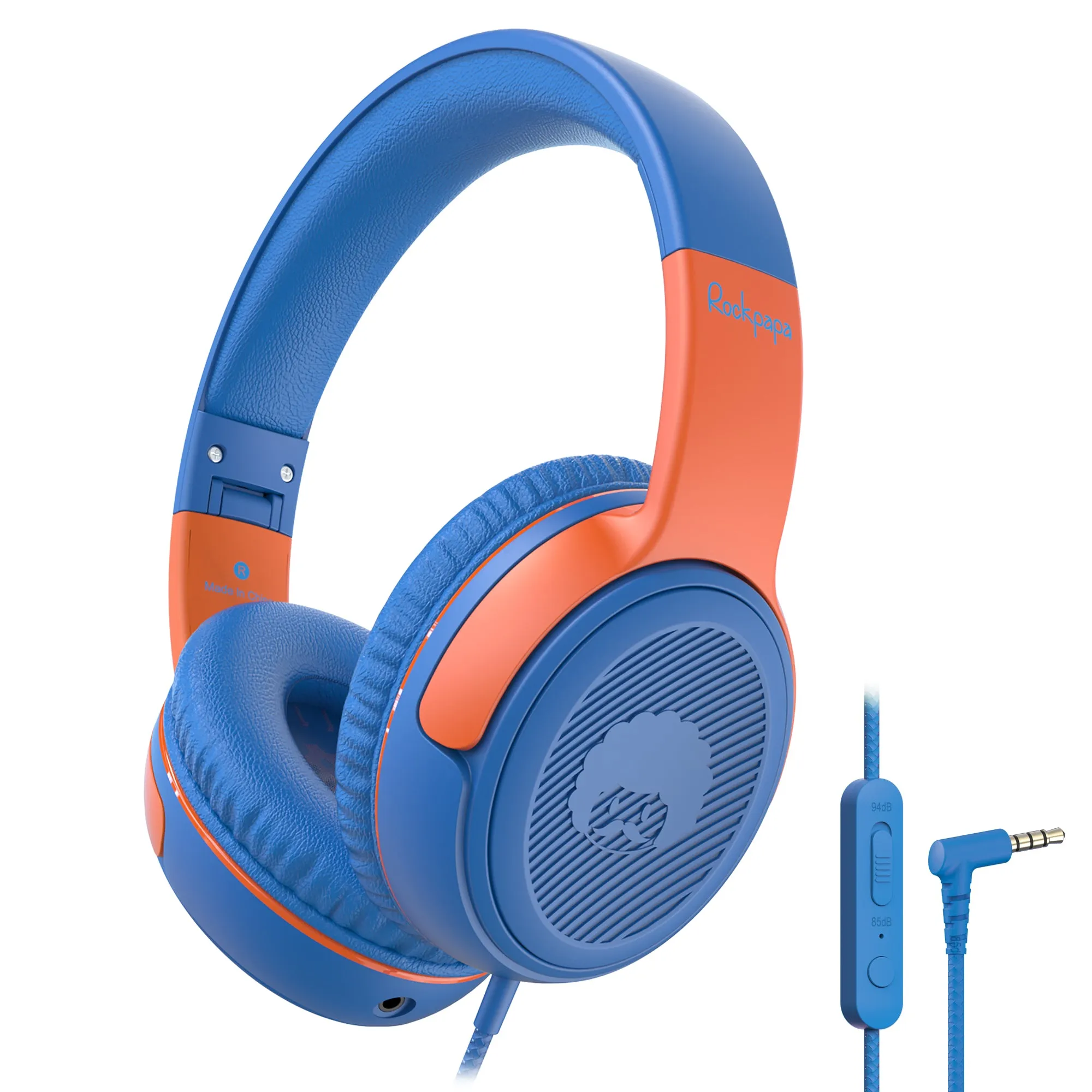 Rockpapa Share 1 Wired Headphones with Microphone & Share Port & Volume Limiting for Kids Adults
