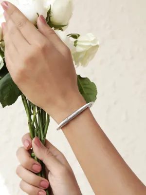 Rubans Voguish Rodium Silver Plated Coil of sterling silver Bracelet