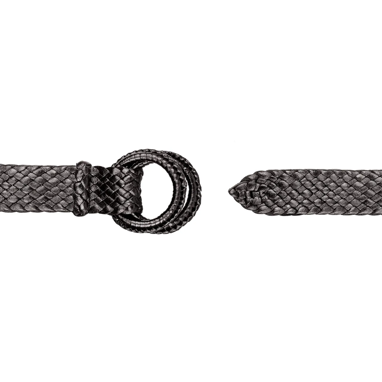 Saddler- Kangaroo Plaited Ladies Leather Ring Belt (32mm Wide)