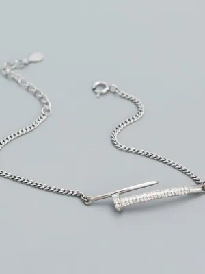 Screw on to You Bracelet, Diamond CZ .925 Sterling Silver Waterproof Bracelet