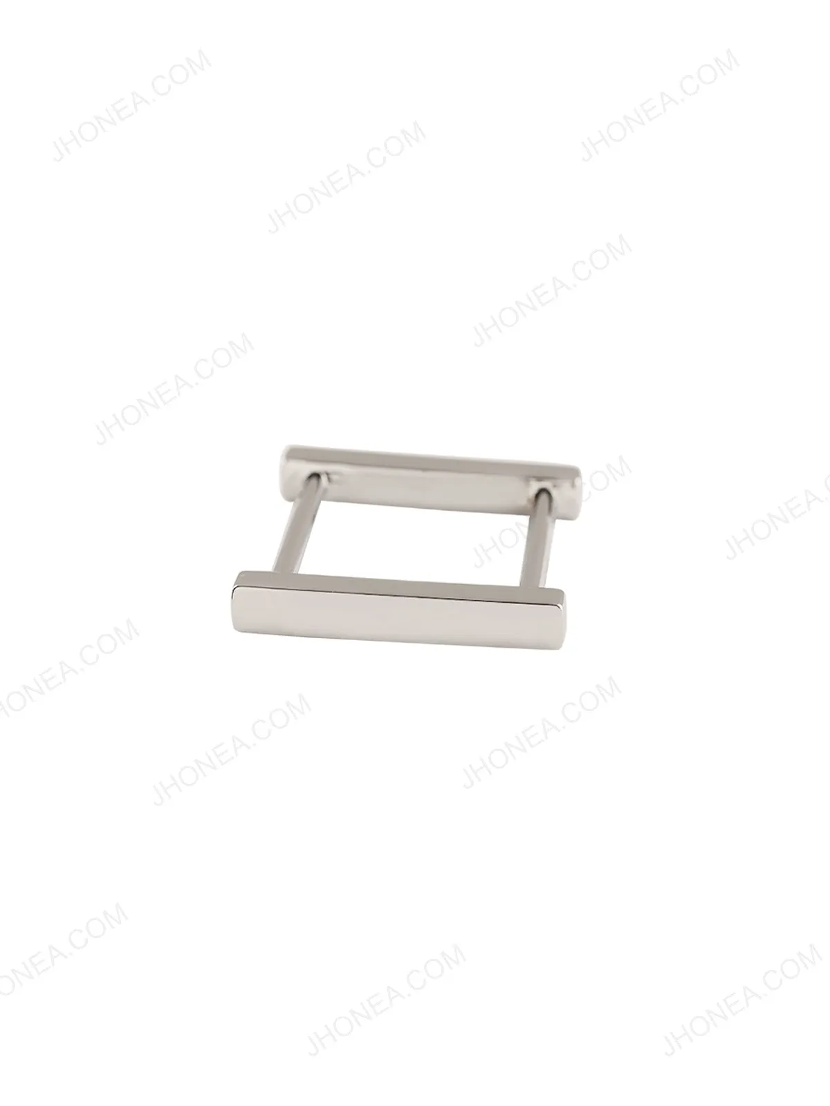 Shiny Silver Chrome Finish Sliding Webbing Belt Buckle