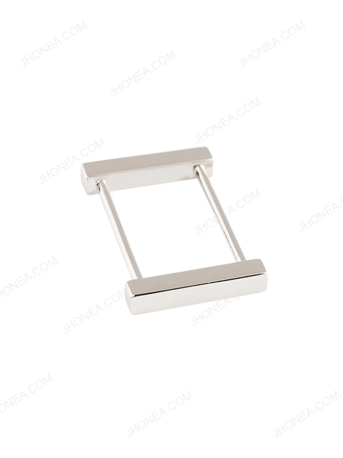 Shiny Silver Chrome Finish Sliding Webbing Belt Buckle