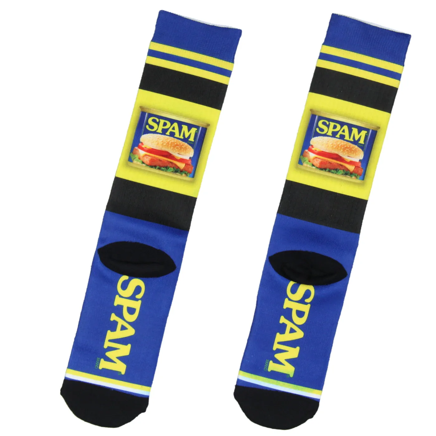 Spam Merchandise Fun Foodie Sublimated Men's Crew Socks 1 Pair