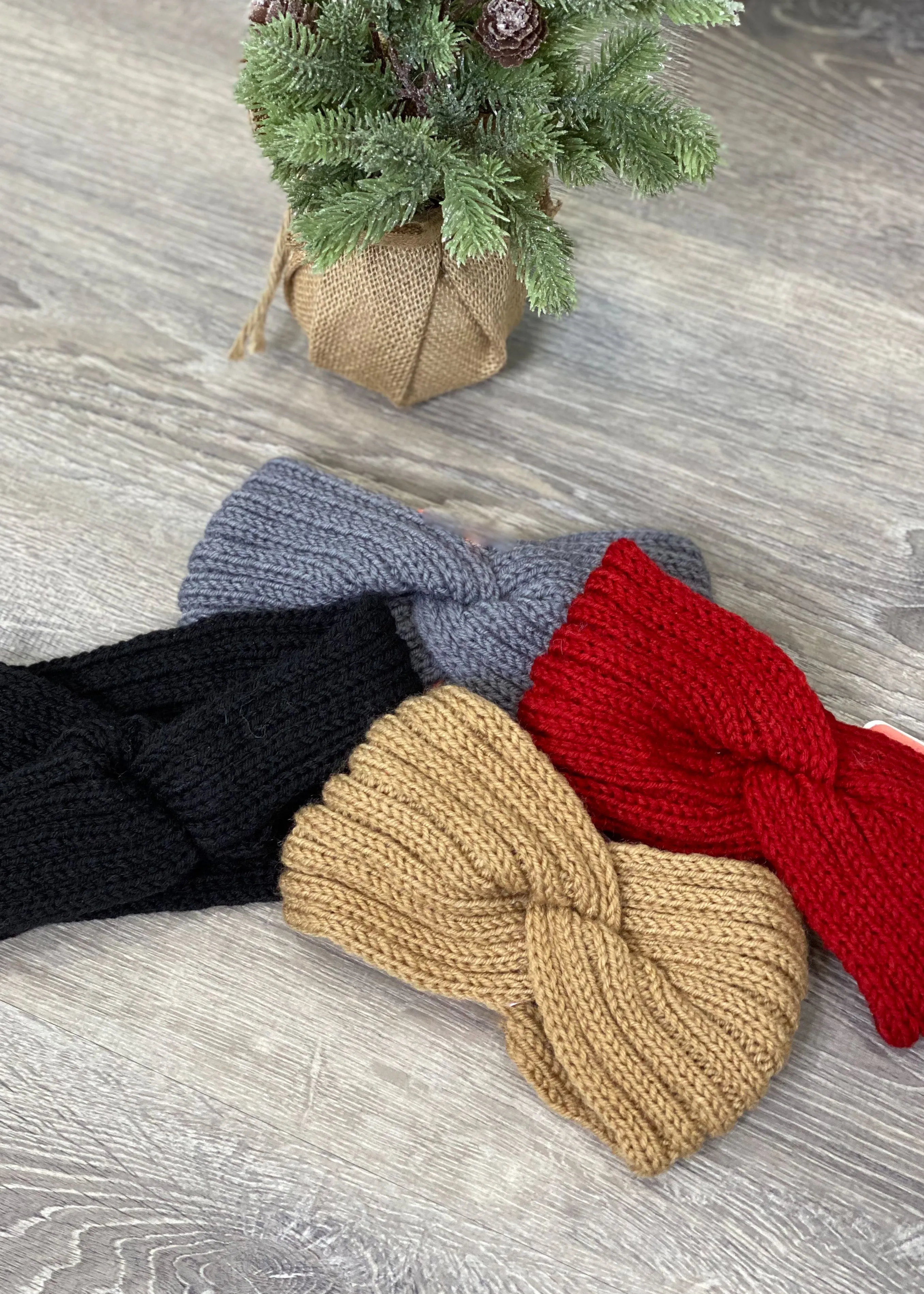 Twist Front Sweater Headband Ear Warmer- 4 Colors Available