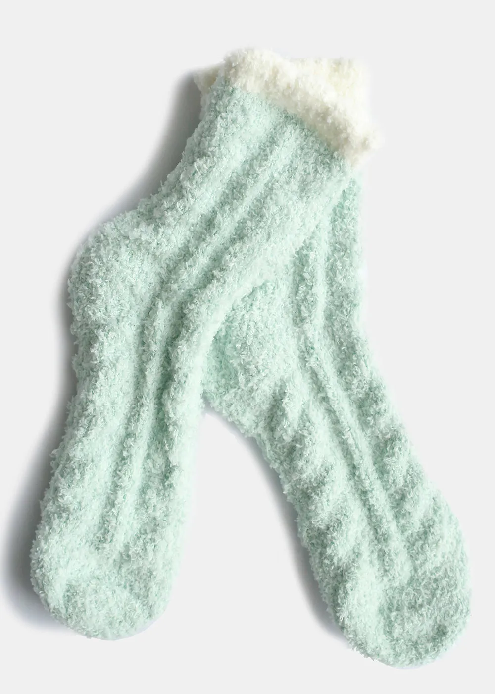 Two Tone Fuzzy Socks