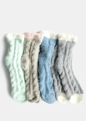 Two Tone Fuzzy Socks