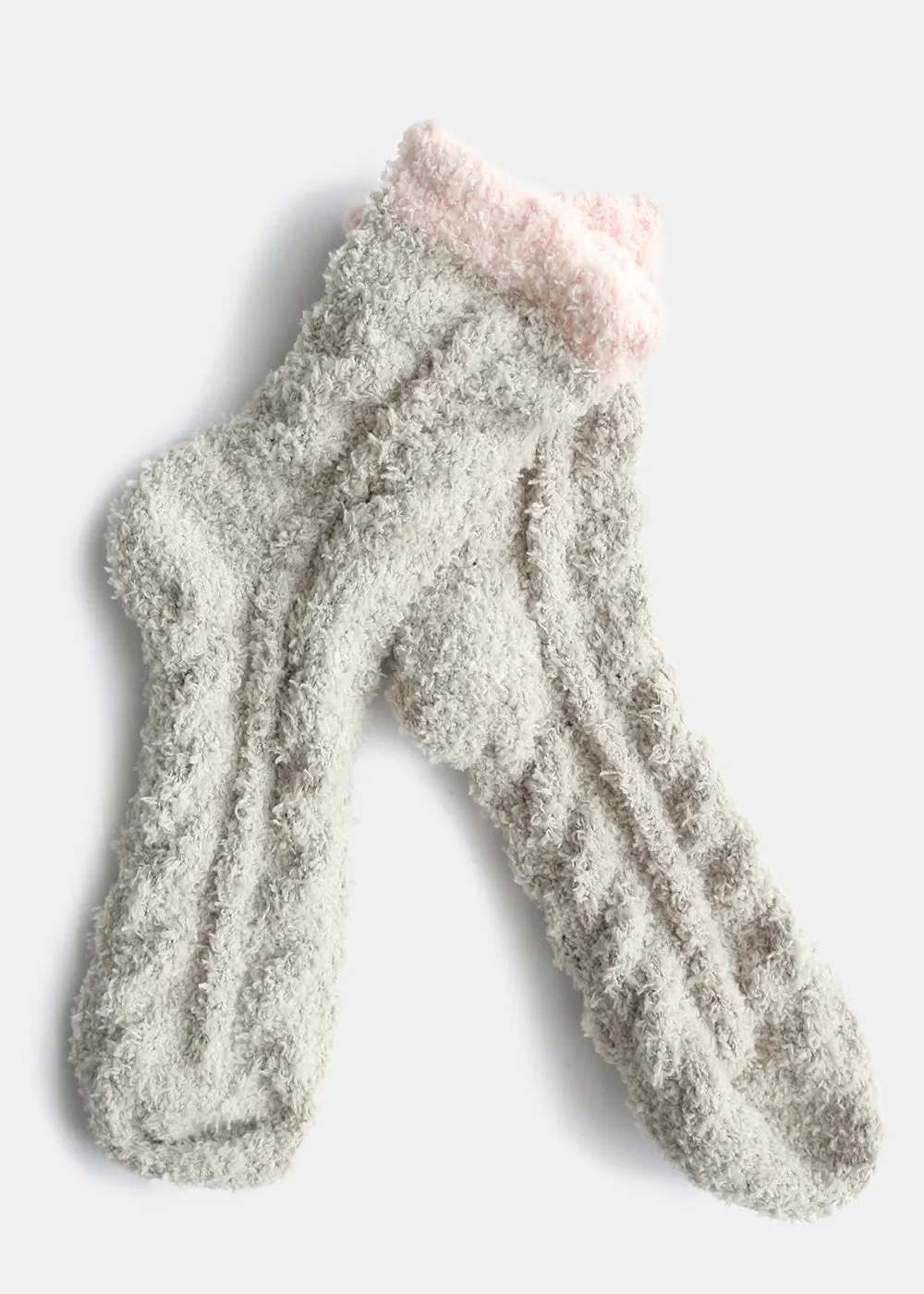 Two Tone Fuzzy Socks
