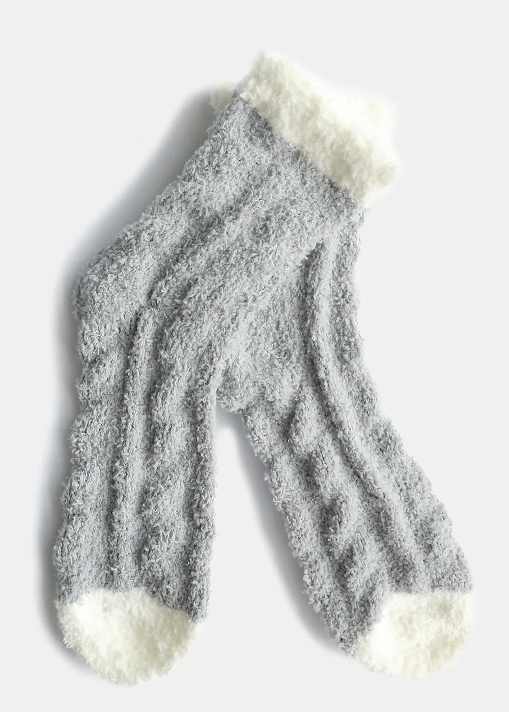Two Tone Fuzzy Socks