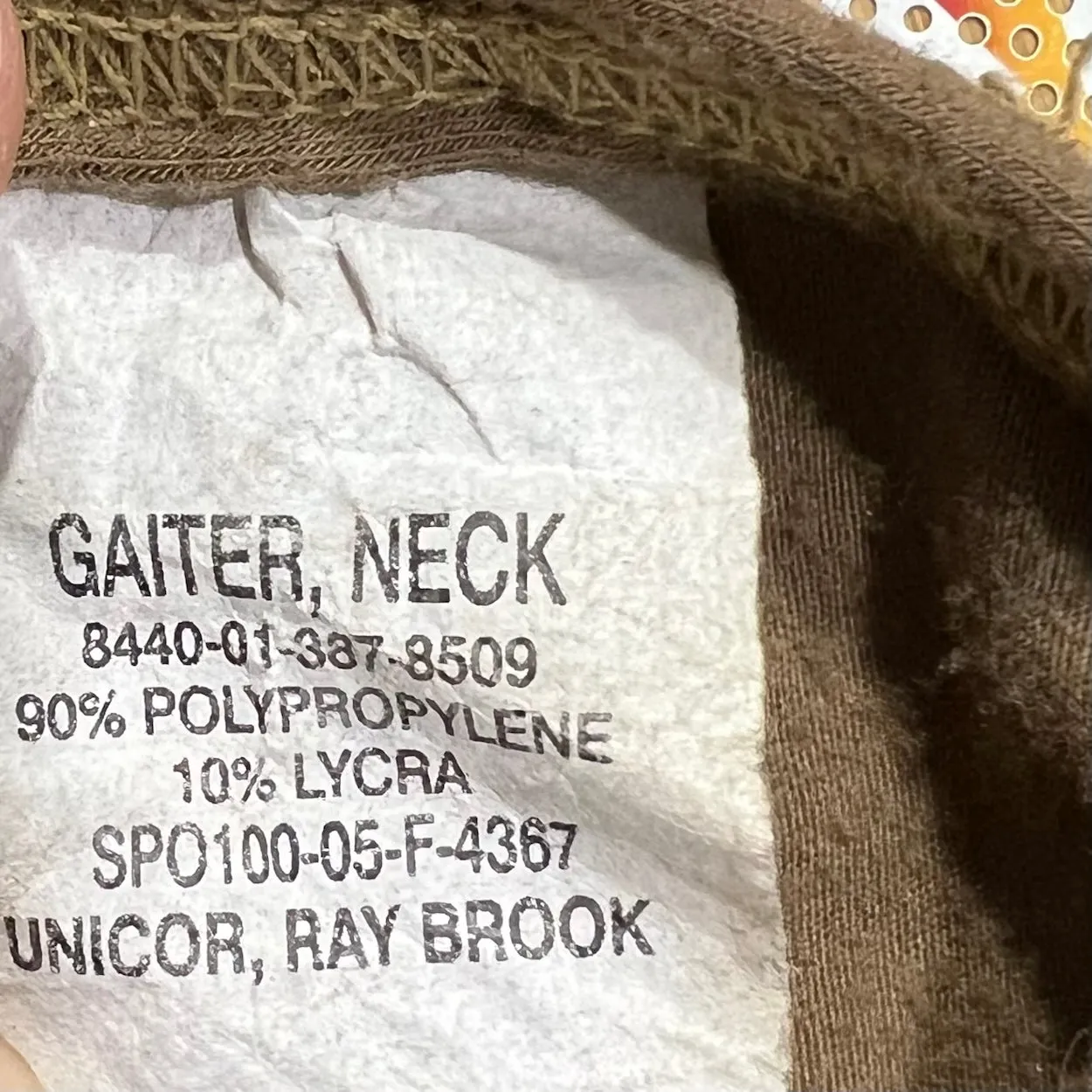 US Military Cold Weather Neck Gaiter In Coyote Brown